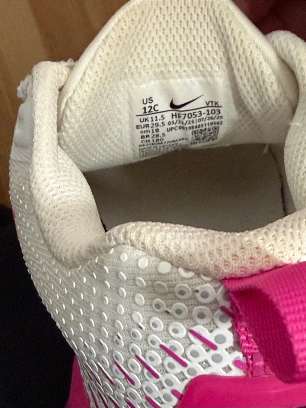 Nike White & Pink Kids' Air Max Sneakers